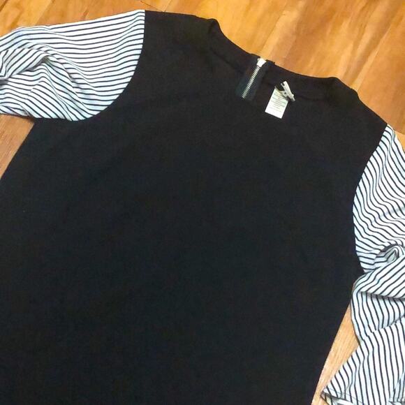 W Wrapper Black and White Dress Size Large - Picture 1 of 8
